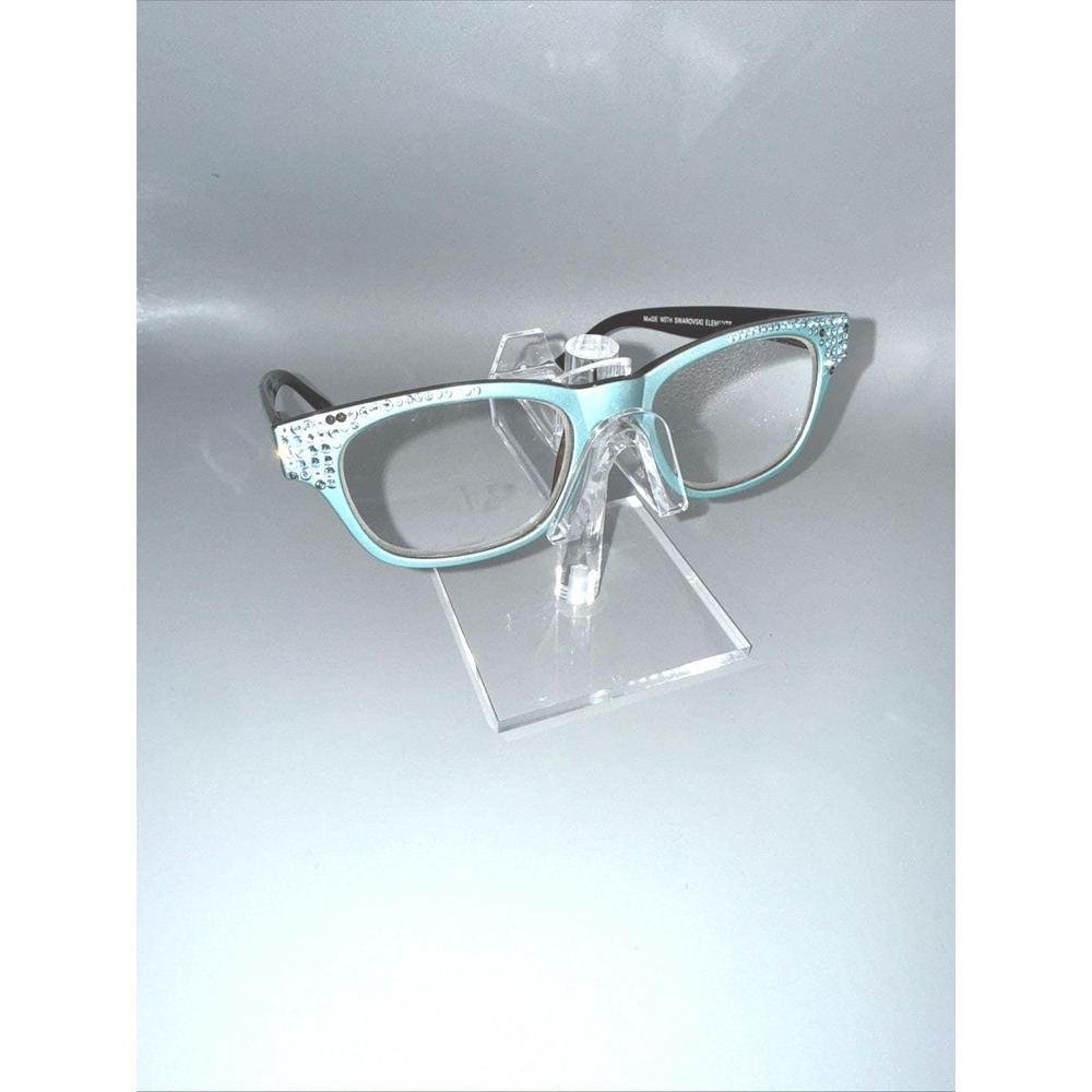 Swarovski Jimmy Crystal New York +2.00 Blue/Brn Eyeglasses Frame Eyewear Readers